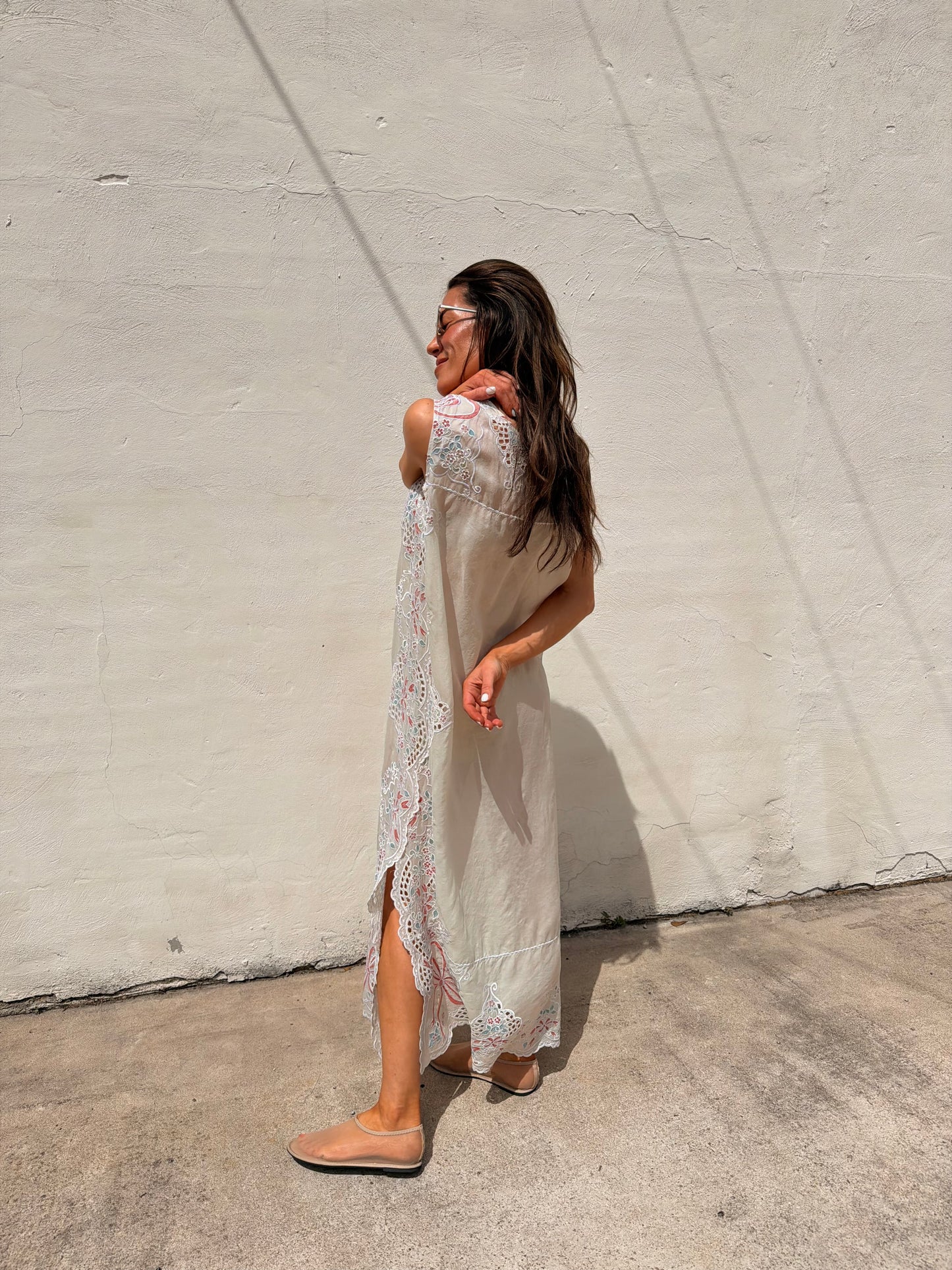 Organza Cutwork Maxi Dress
