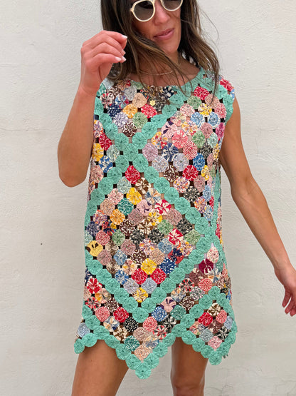 Yo-yo Mini Dress in Boca