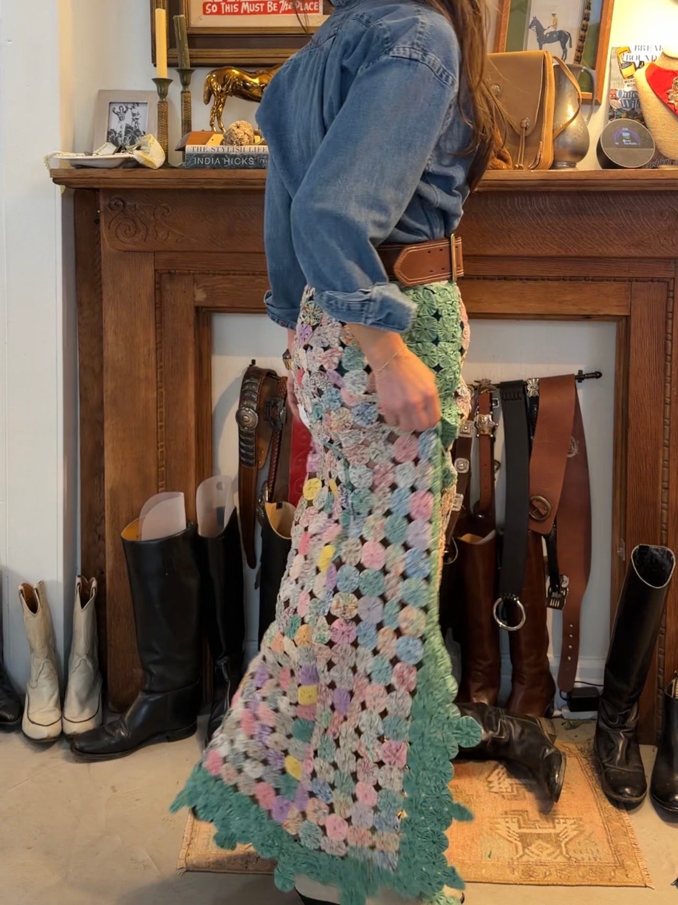 Yo-yo Maxi Skirt Jade