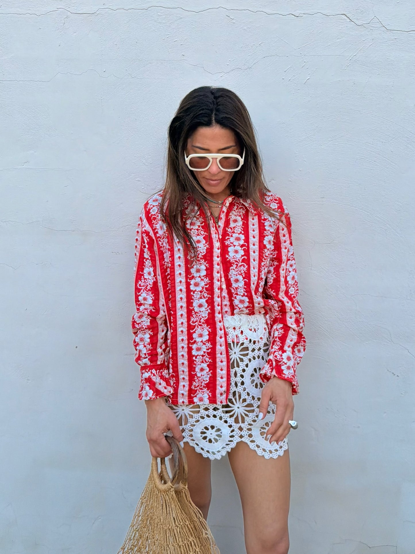 Dunes Crochet Mini Skirt