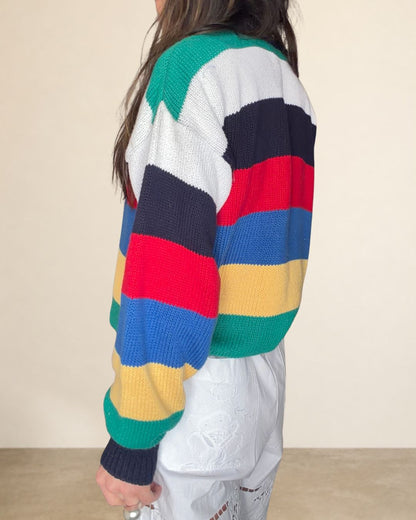 80s LL BEAN Colorblock Cotton Sweater