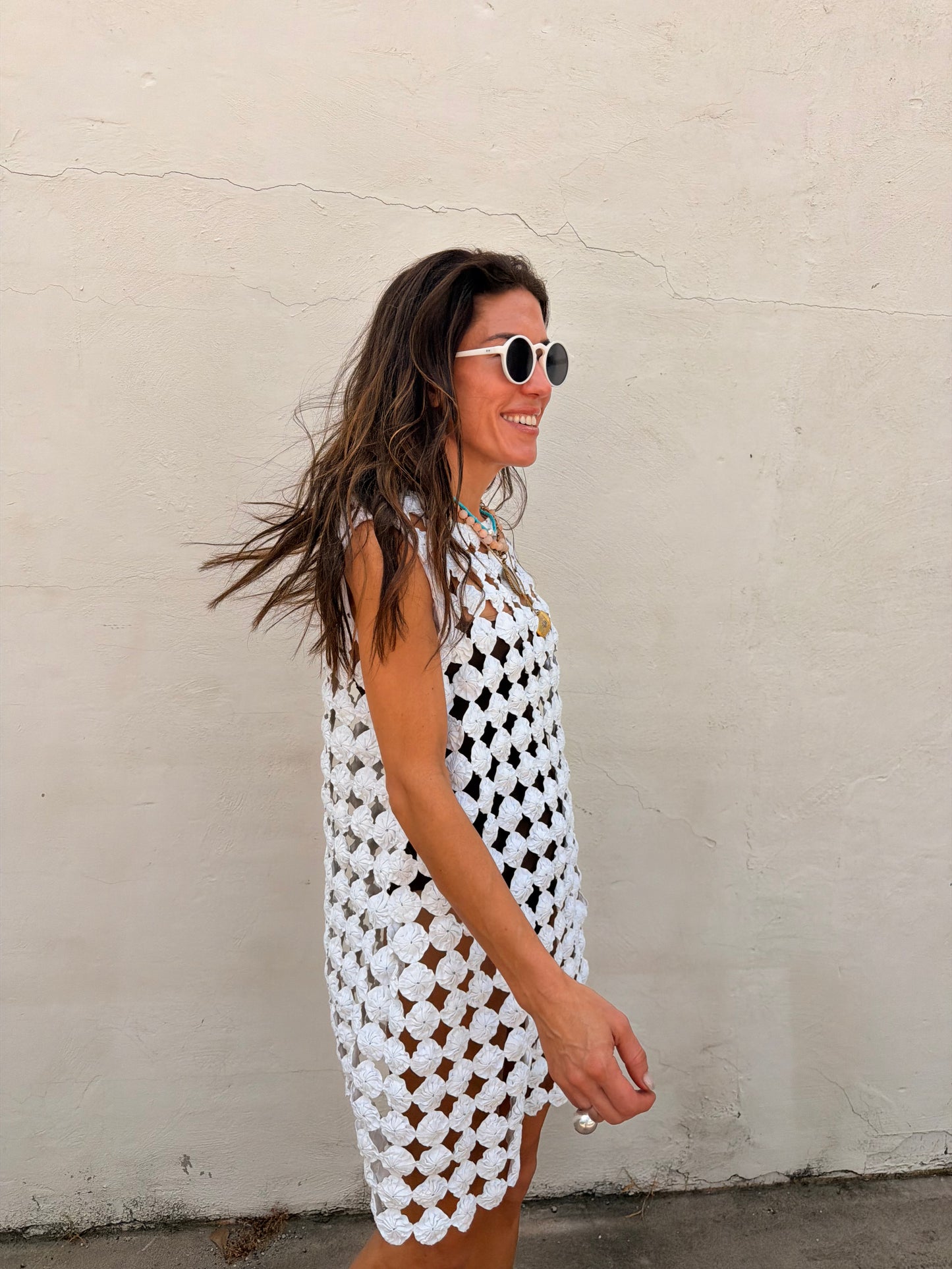 Yoyo Mini Dress White