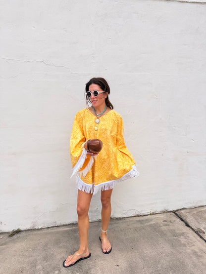 Mid Century Tassel Trim Dress