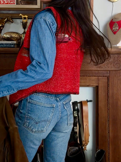 Red Chimayo Vest