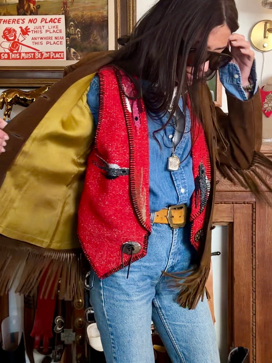 Red Chimayo Vest