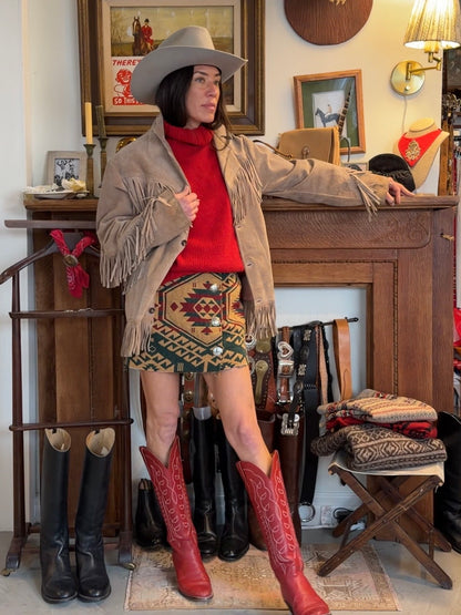 Southwestern Tapestry Mini Skirt