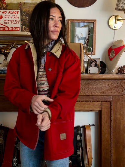 Red/Tan Cord Ralph Lauren Barn Jacket