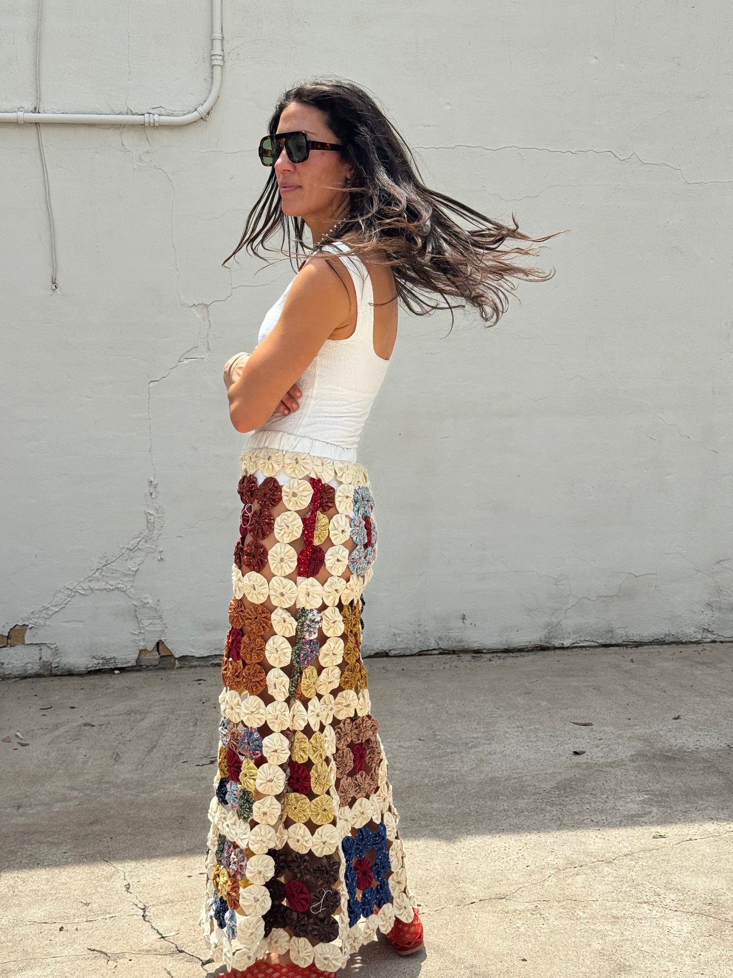Yo-yo Maxi Skirt Blues and Reds