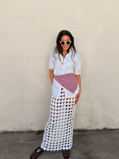 Yoyo Maxi Skirt White