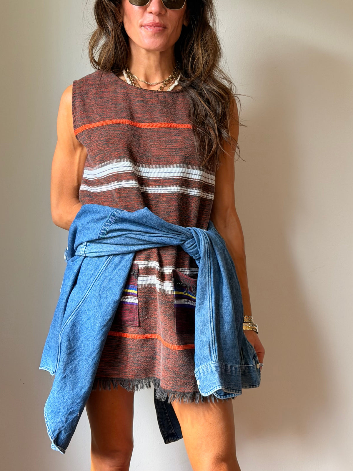 Guatemalan Mini Dress Brown