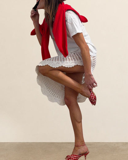 Reworked Asymmetrical Crochet Skirt