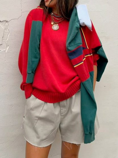 RL Cotton Crew Bright Red