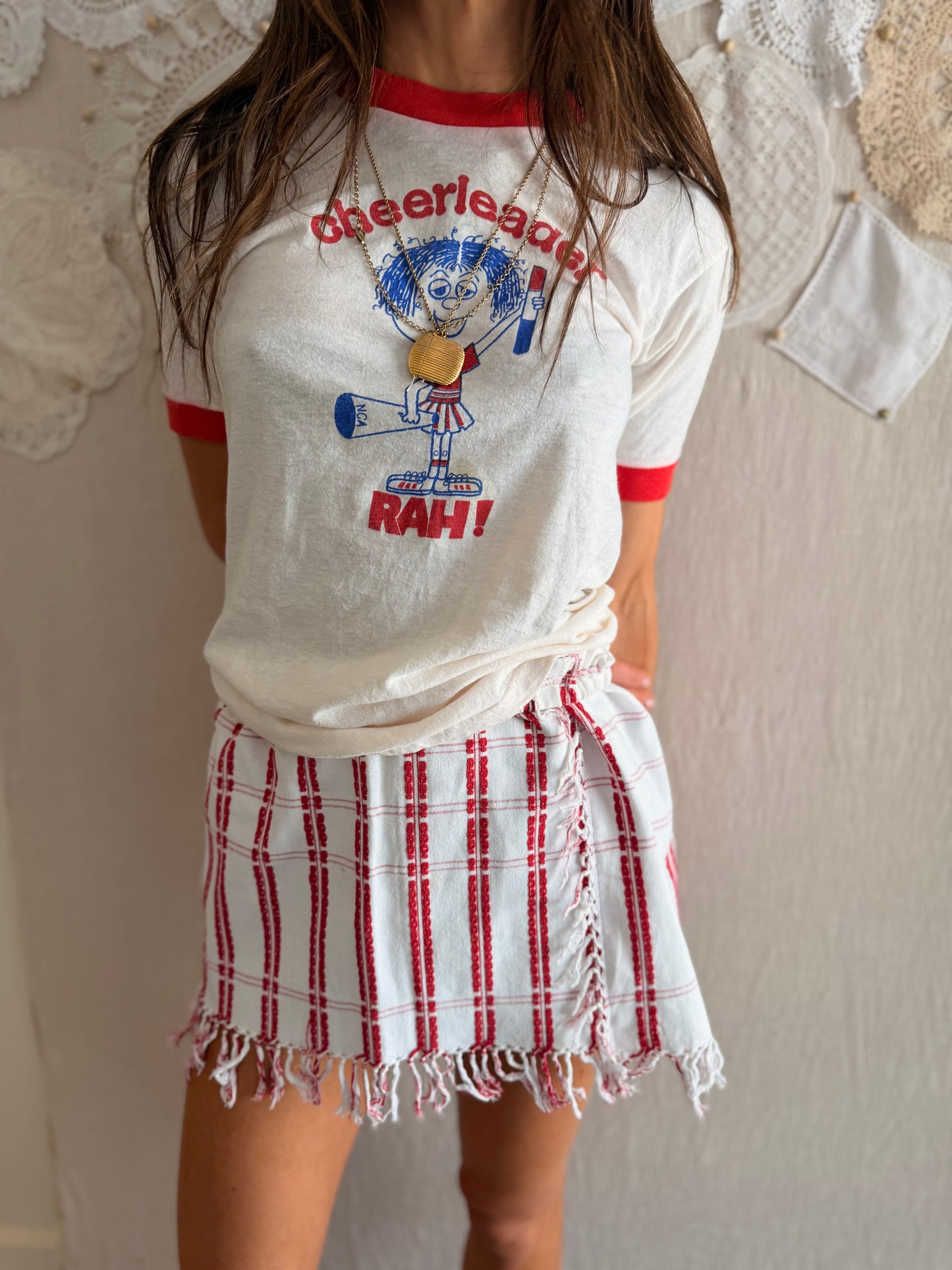 Scandinavian Red Stripe Mini Skirt