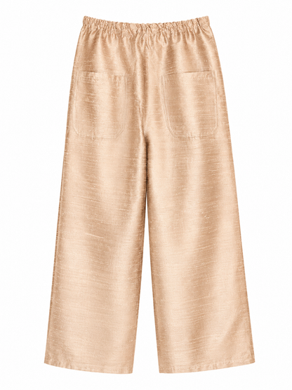 Raw Silk Drawstring Pant