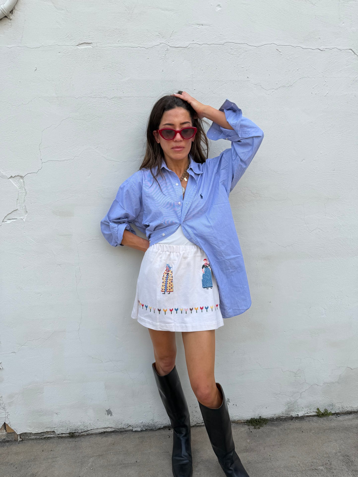 Scandi Folk Mini Skirt