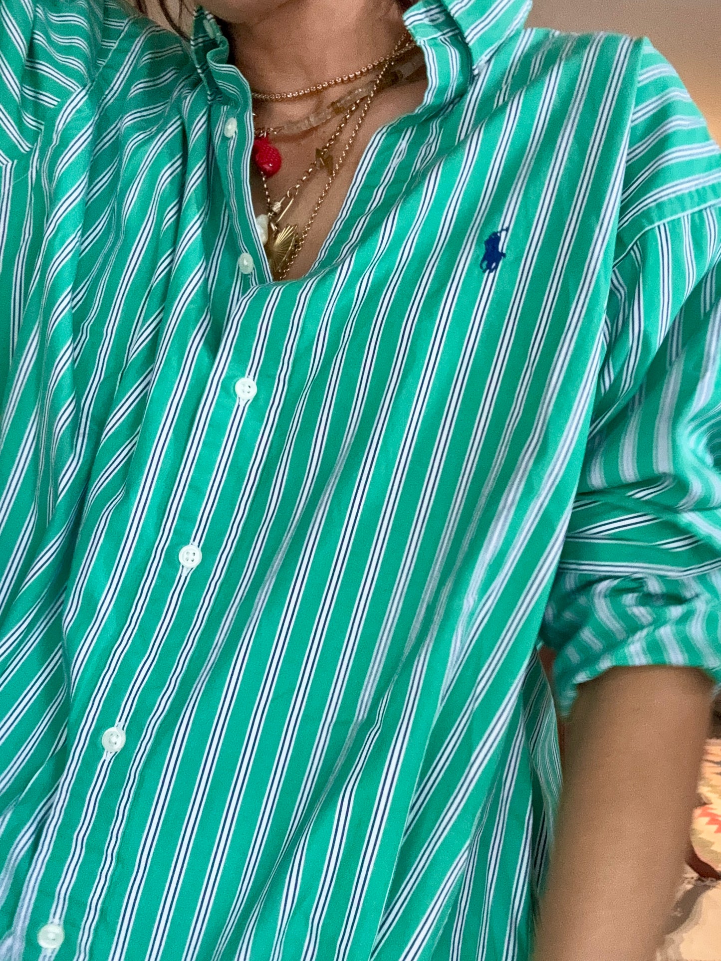 Ralph Lauren Green Stripe Shirt