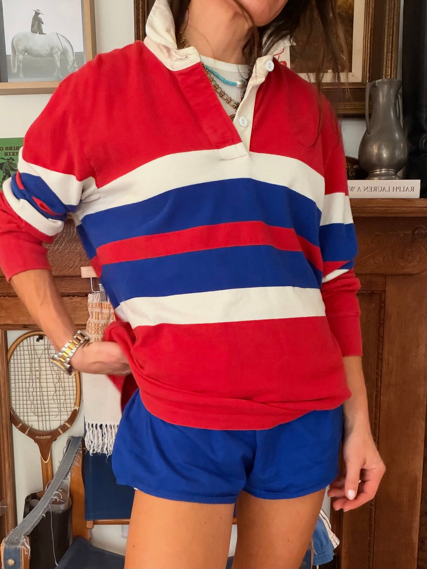 Rugby Red White Blue