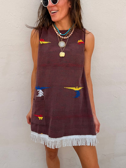 Guatemalan Mini Dress With Fringe