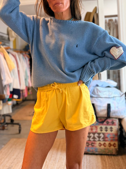 Side Pipe Yellow Shorts