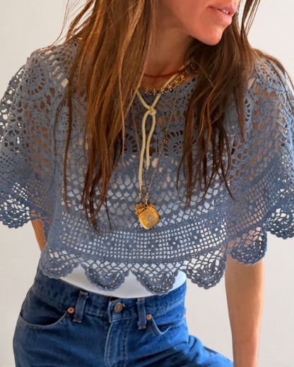 Denim Blue Capelet