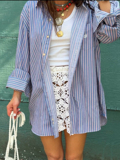 Striped Shirt Red White Blue