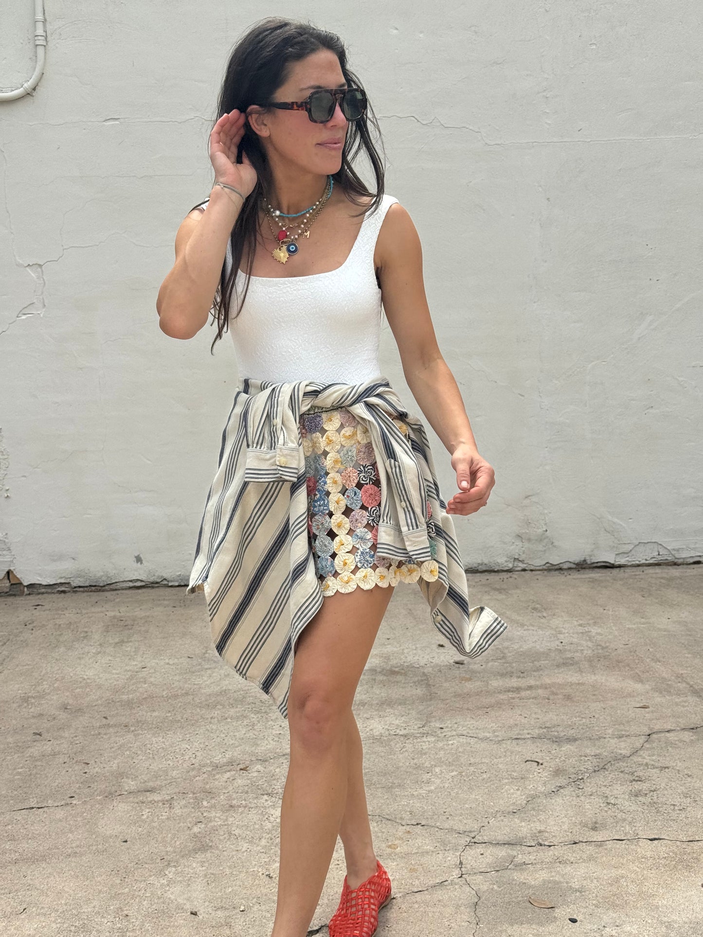 Yo-yo Mini Skirt Pink and Yellow