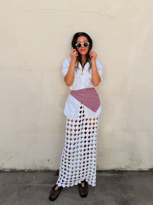 Yoyo Maxi Skirt White