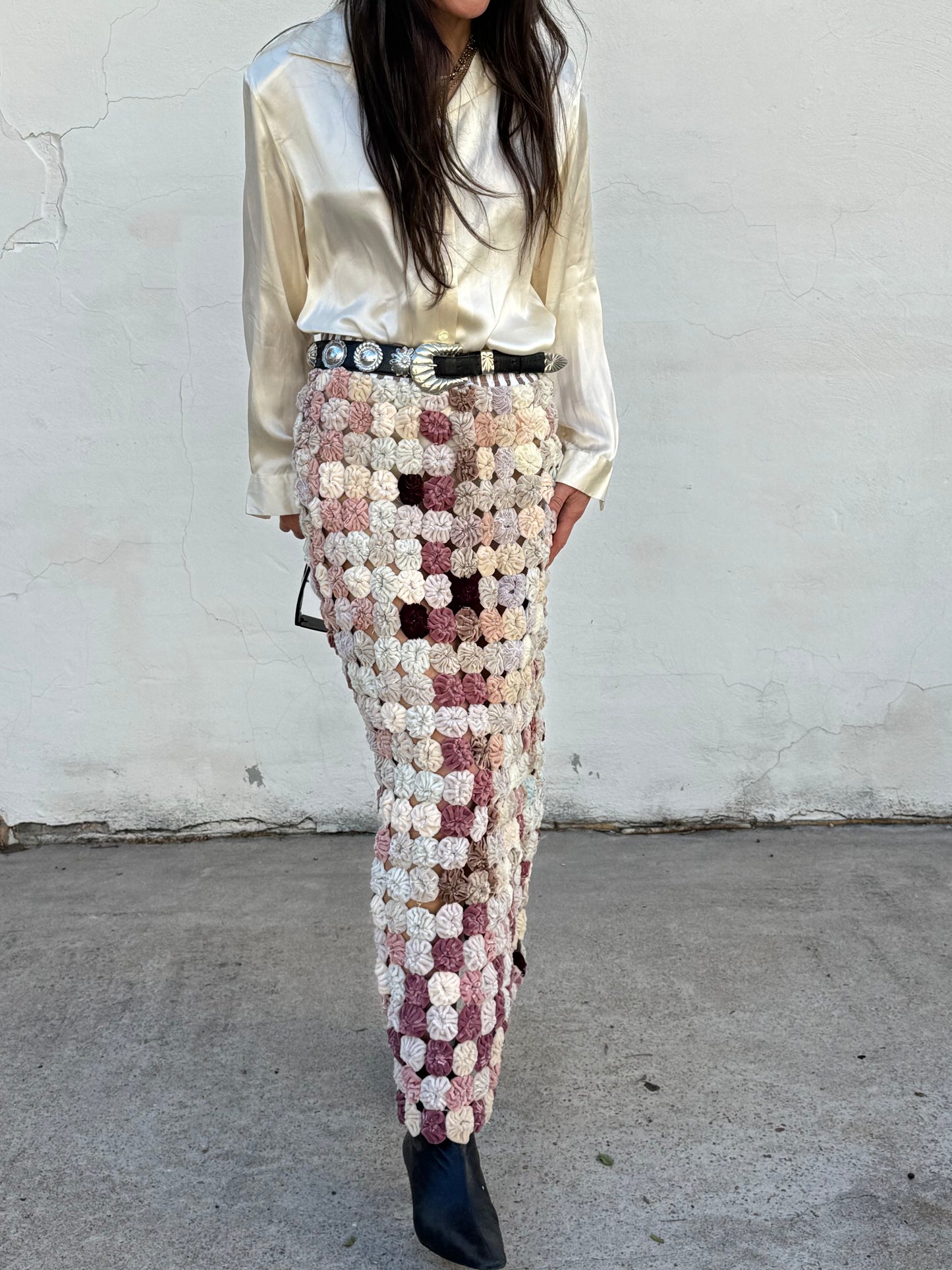 Yo-yo Velvet Maxi Skirt