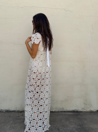 Crochet Cap Sleeve Gown