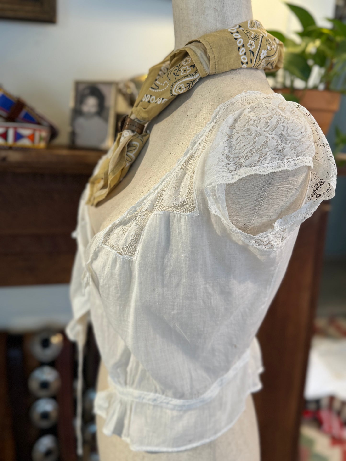 Edwardian Cotton Lawn Corset Cover
