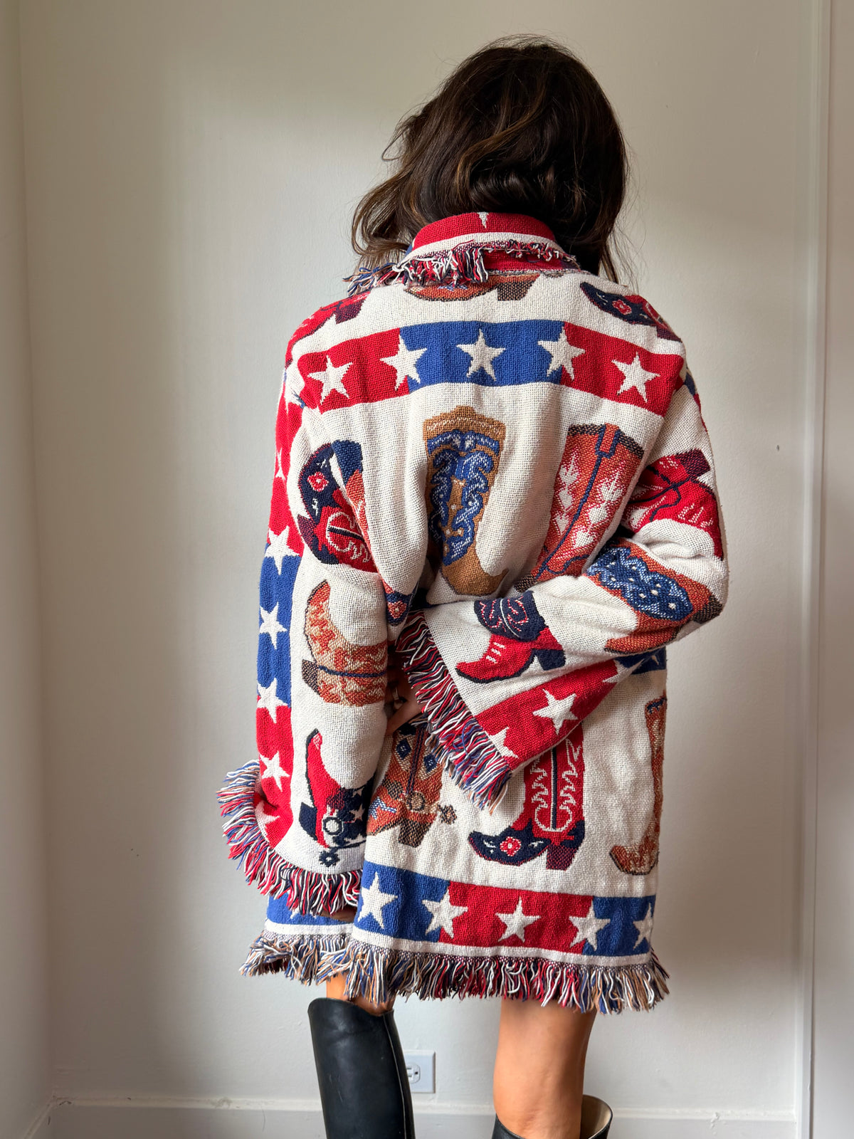 Tapestry Blanket Boot Cardigan