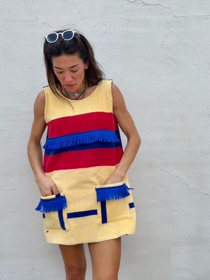 RL Towel Dress Primary Stripes