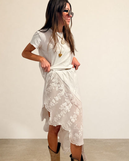 Asymmetrical Antique Linen Convertible Skirt/Top