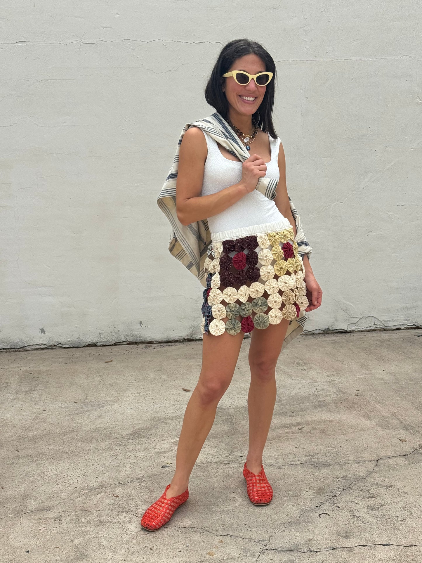 Yo-yo Mini Skirt Blues and Reds