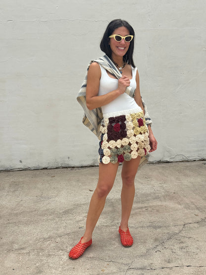 Yo-yo Mini Skirt Blues and Reds