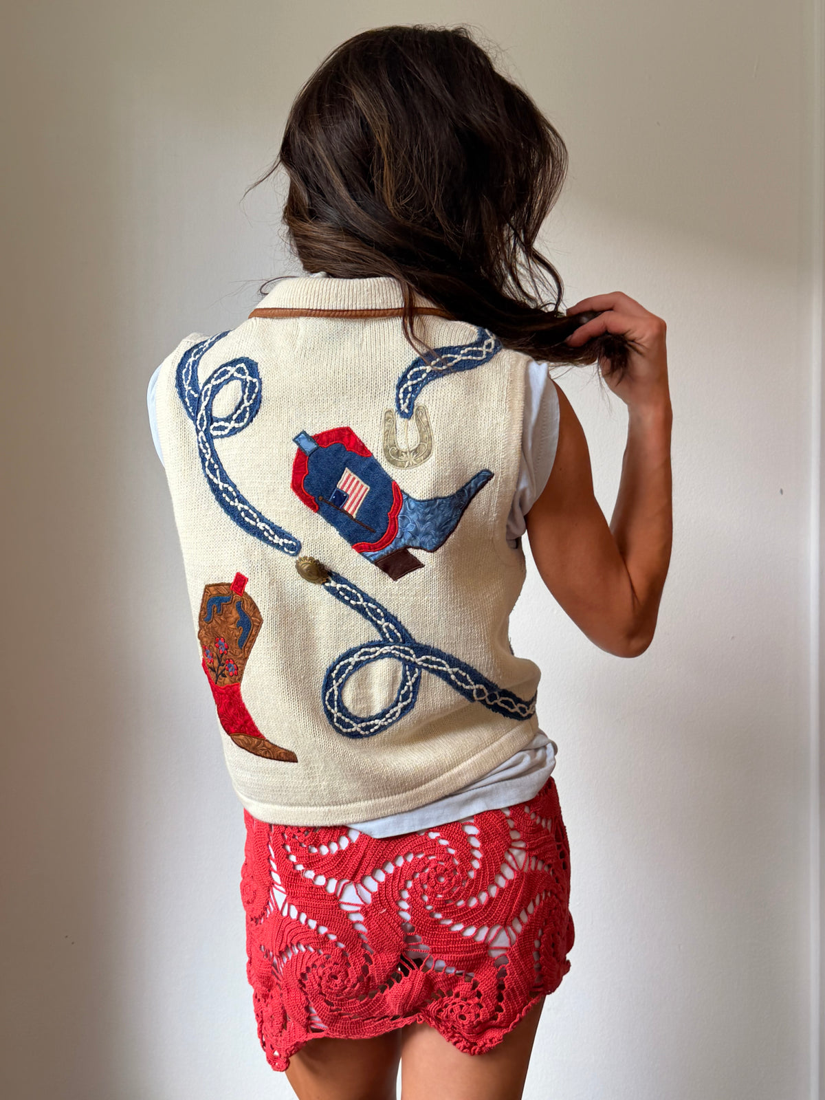 Texan Boots Sweater Vest