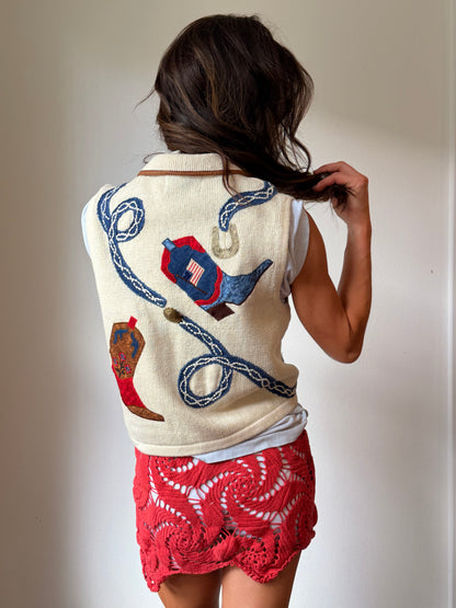 Texan Boots Sweater Vest