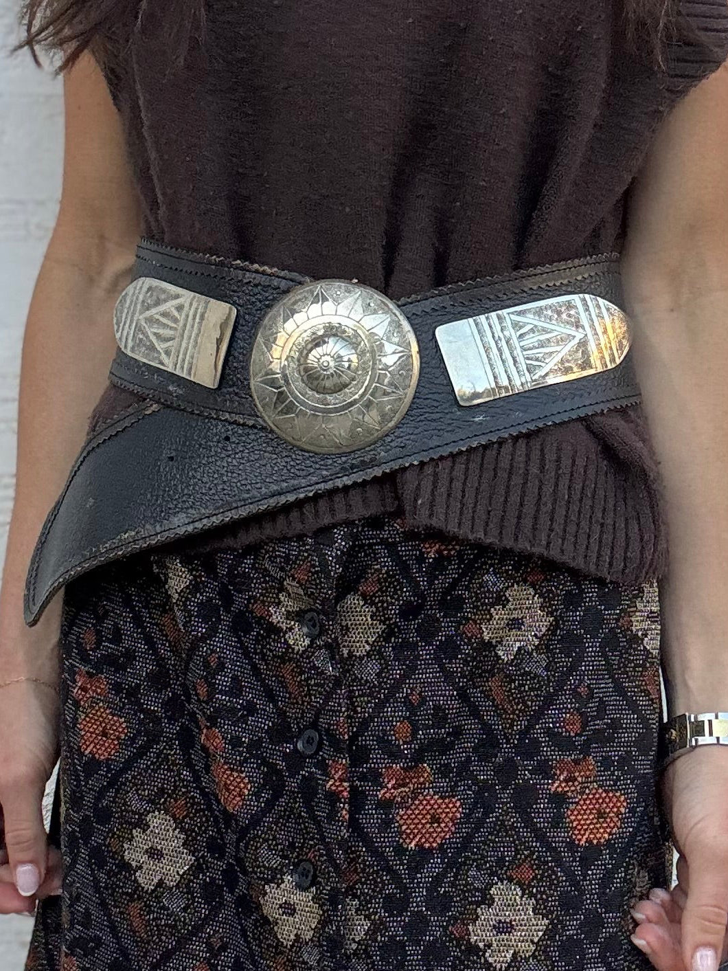 Metallic Tapestry Knit Skirt