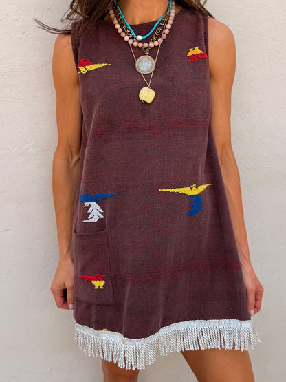 Guatemalan Mini Dress With Fringe