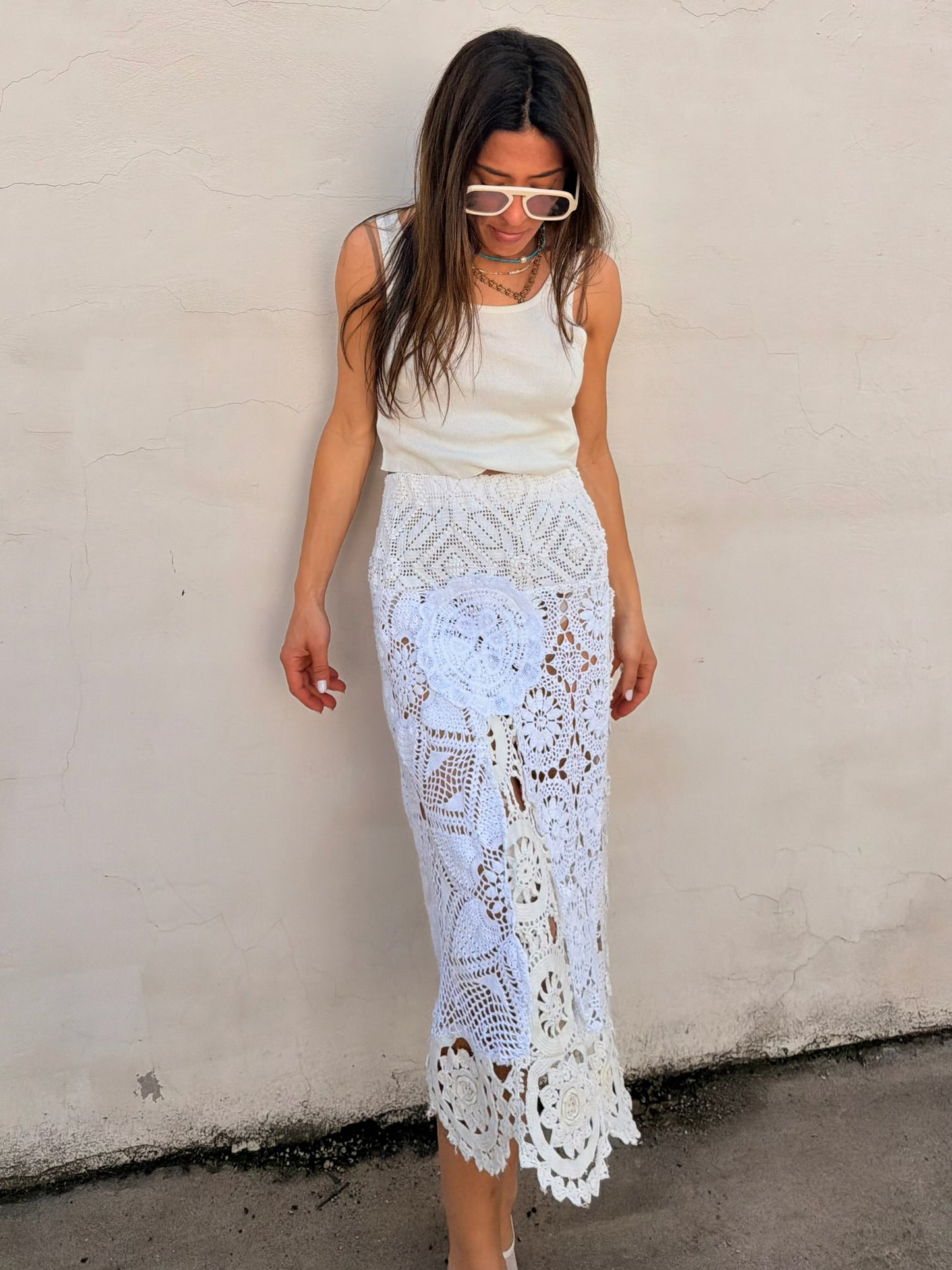 Mixed Crochet Skirt