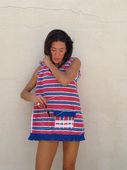 Pink and Blue Towel Dress