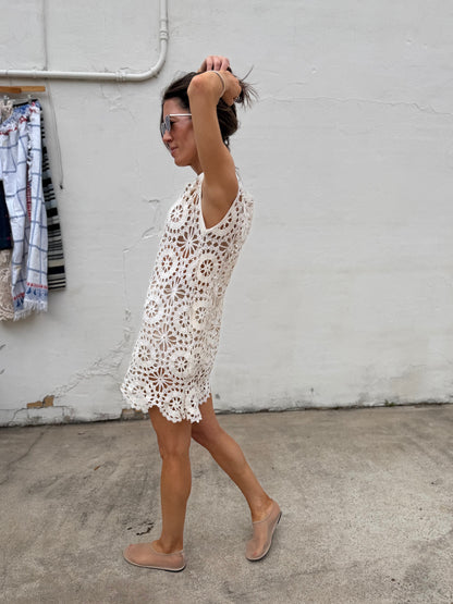 Crochet Rounds Mini Dress
