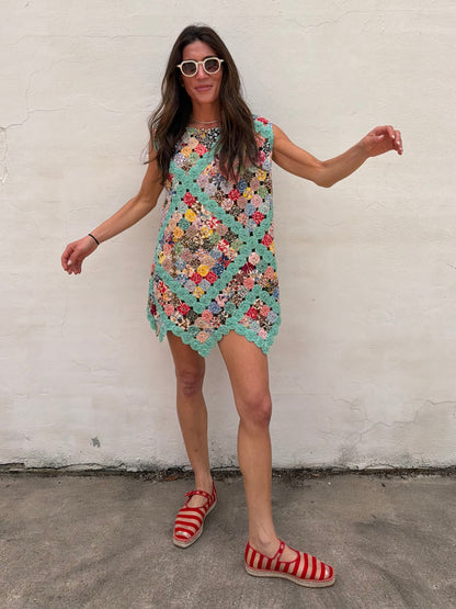 Yo-yo Mini Dress in Boca
