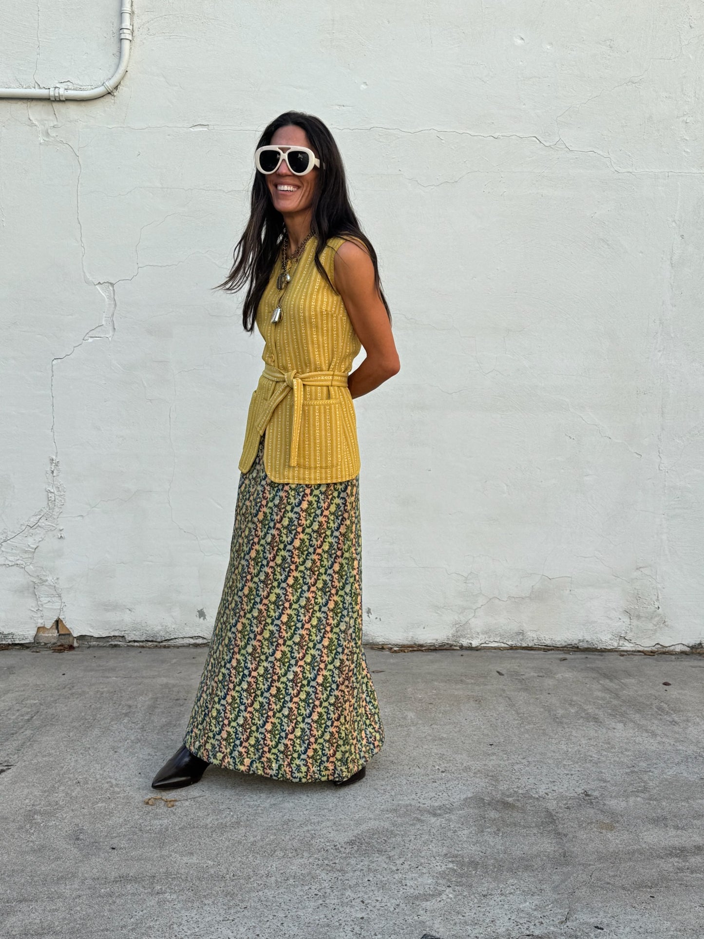 Rainbow Tapestry Maxi Skirt