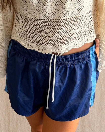 Vintage Nylon Sport Shorts Blue