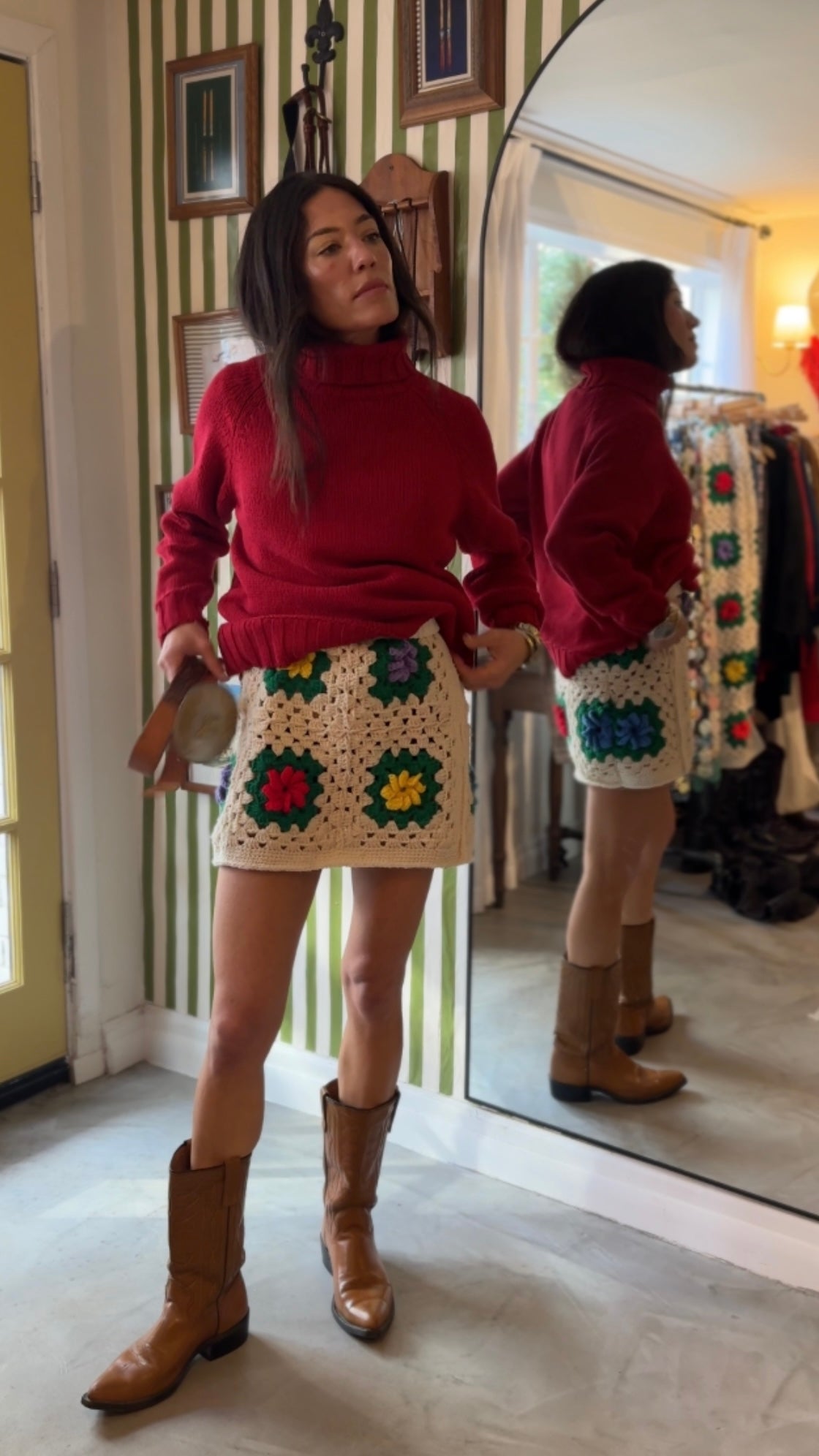 Granny Square Mini Skirt