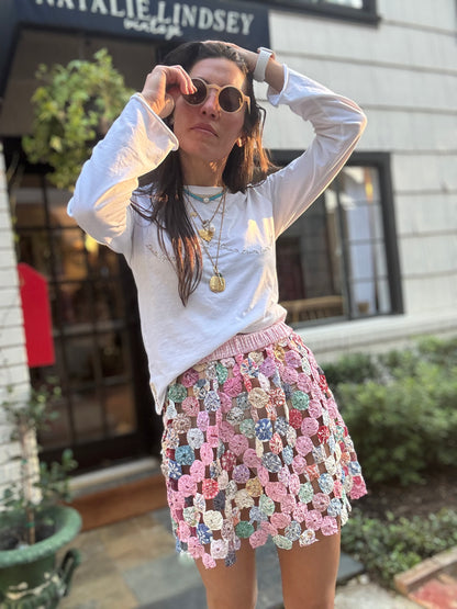 Yo-yo Mini Skirt Pink