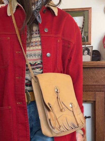 Leather Bag with Conchos