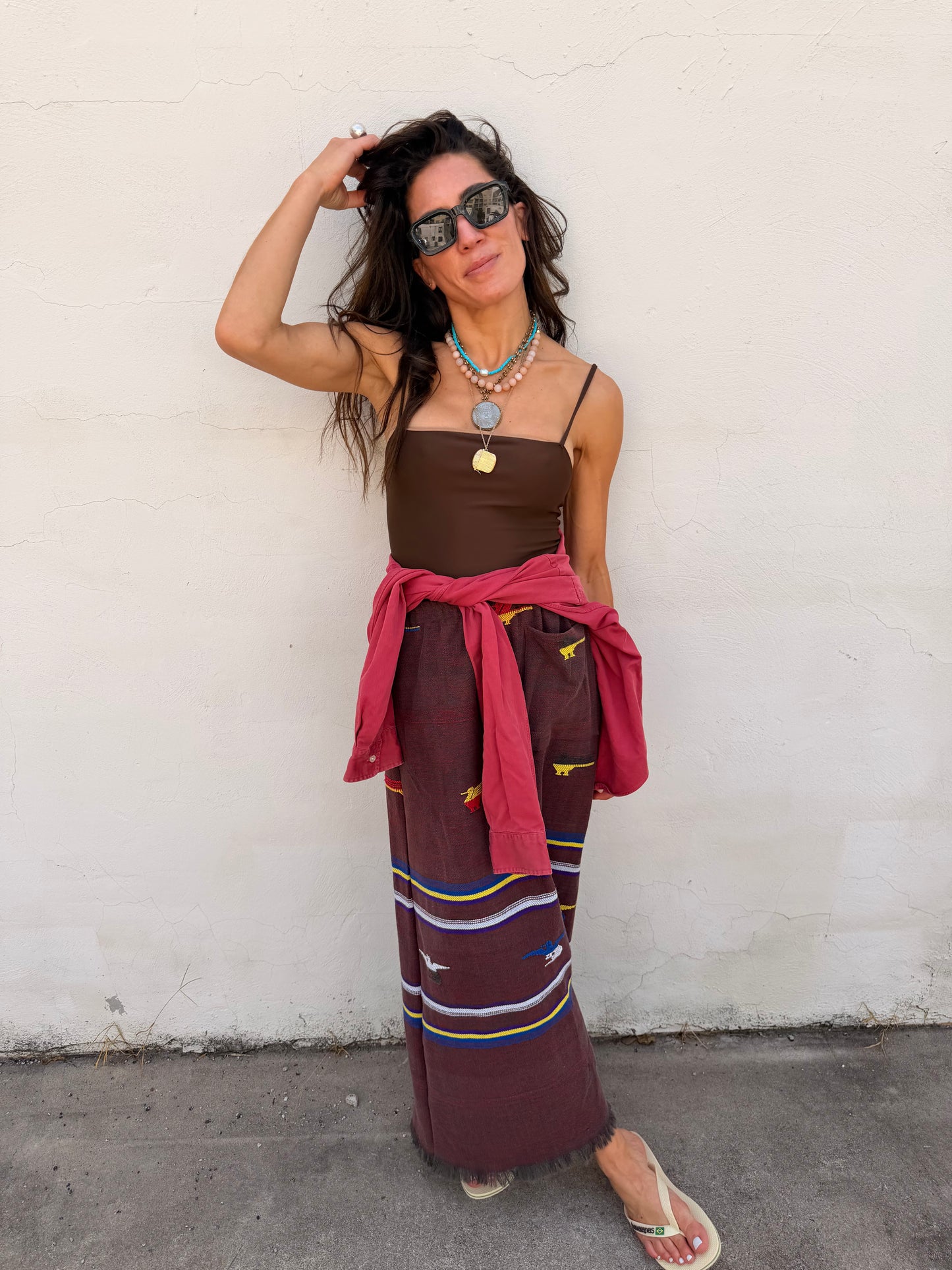 Guatemalan Maxi Skirt Brown