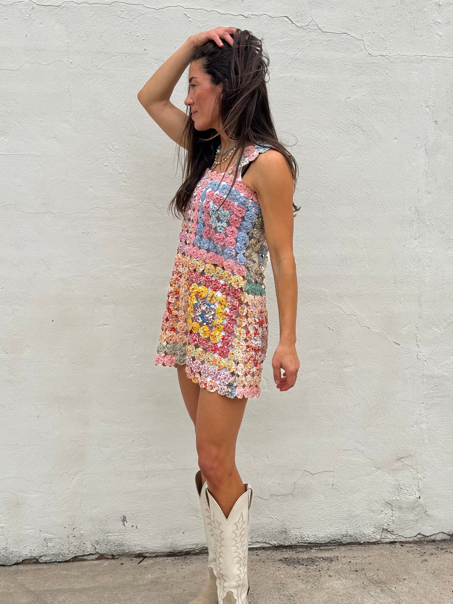 Yo-yo mini dress multi pastel